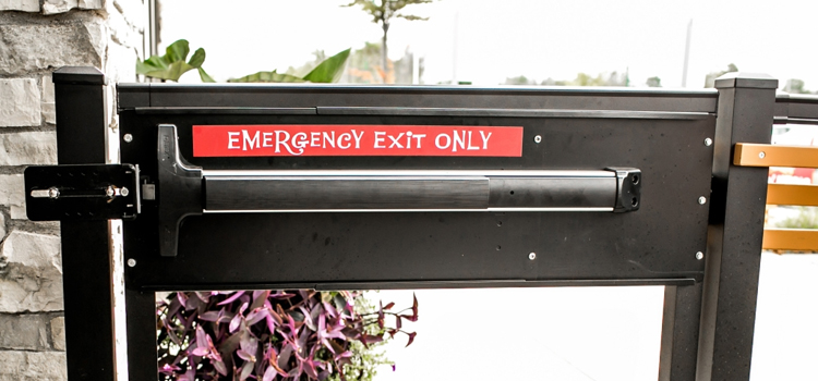 emergency push bar installation in Templeton
